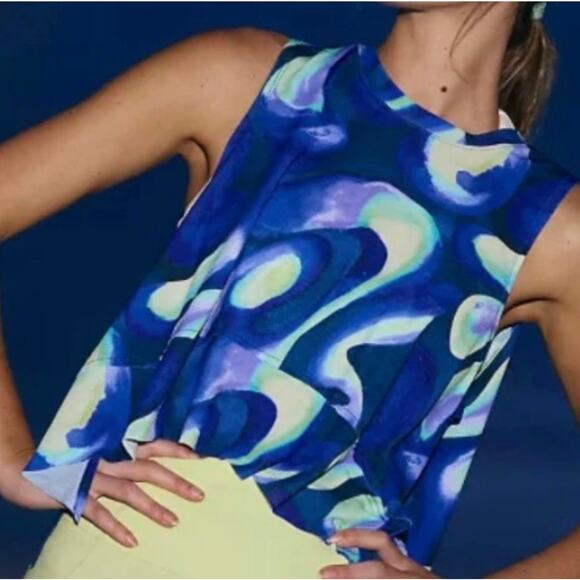 Free People Tempo Printed Tank Running Grisaille Combo, size small, NWT! - Picture 1 of 8